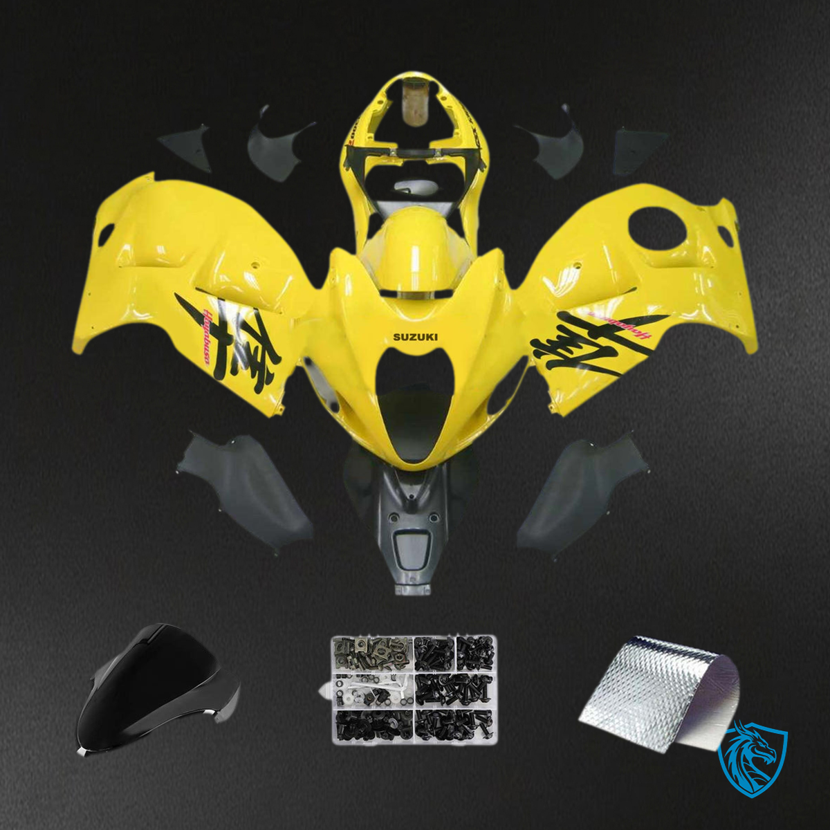 Suzuki GSXR1300 (1999-2007) Yellow & Black Injection - Custom ABS Fairing Kit