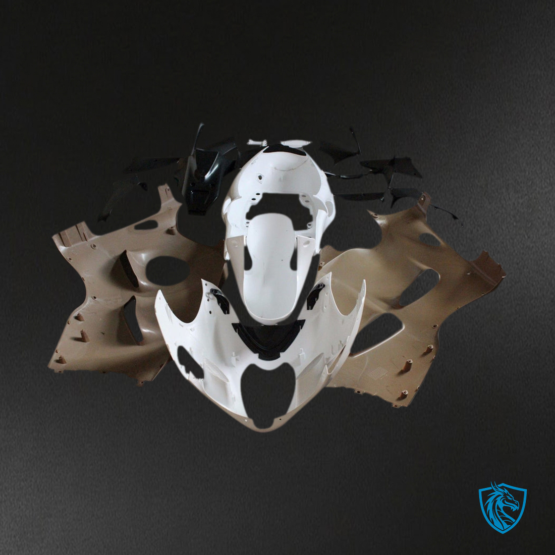 Suzuki GSXR1300 (1999-2016) Beige & White Injection Fairing Kit - Aftermarket ABS Bodywork