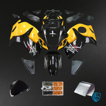 Suzuki GSXR1300 (2008-2020) Yellow & Black Injection Fairing Kit - Aftermarket ABS Bodywork