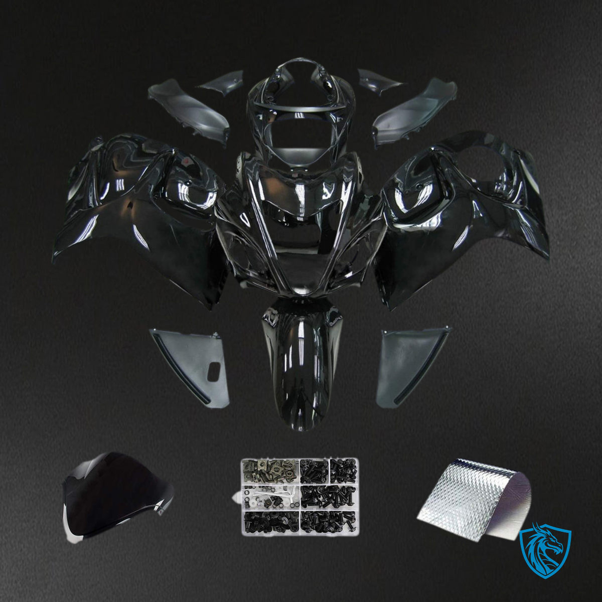 Suzuki GSXR1300 (2008-2020) Gloss Black Injection - MERGEment Motorcycle Fairings Kit