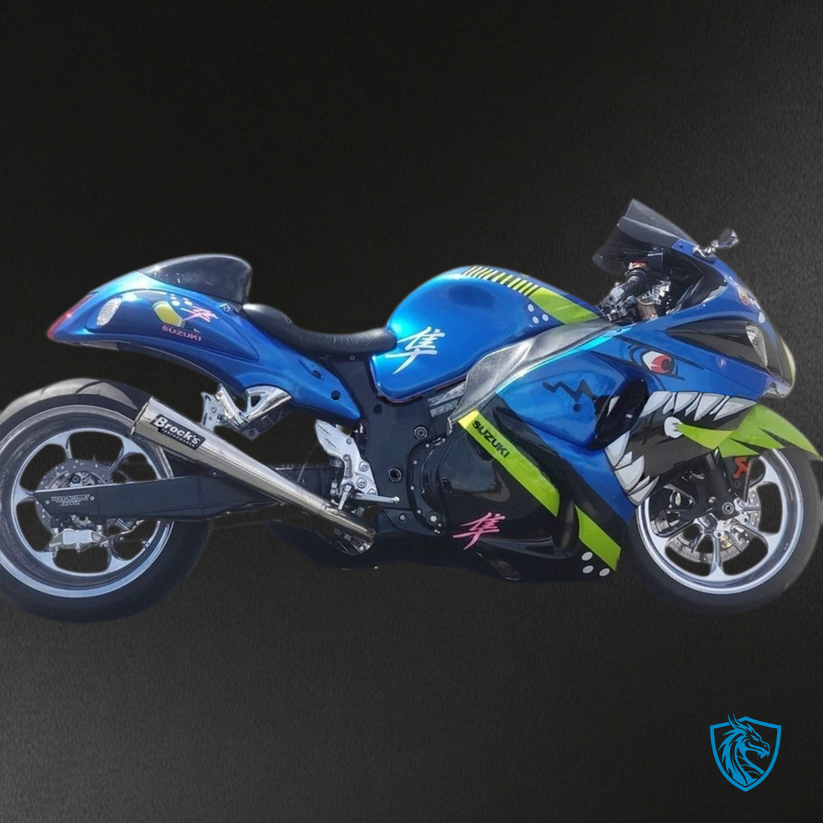 Suzuki GSXR1300 (2008-2020) Shark Blue & Green Fairing Kit - Aftermarket ABS Bodywork