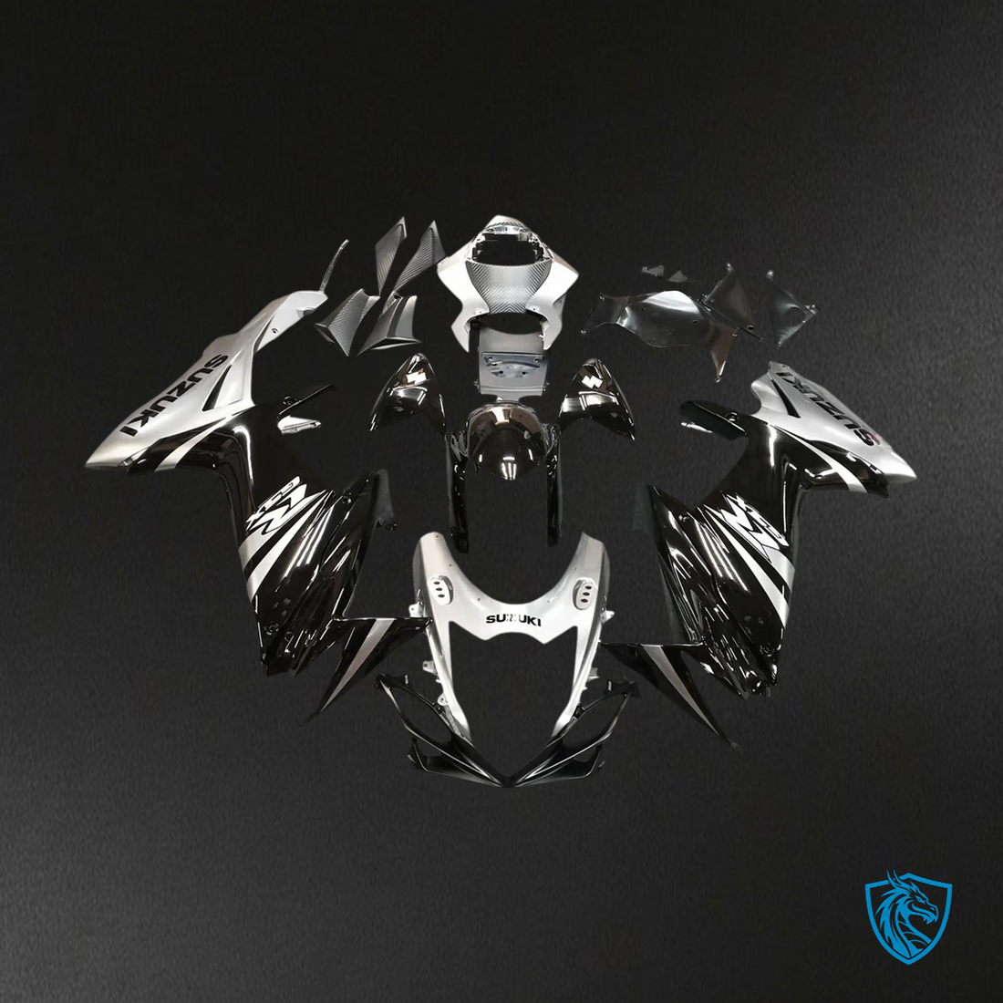 Suzuki K11 GSXR 600-750 (2011-2025) Black & Gray - Fairing Kit