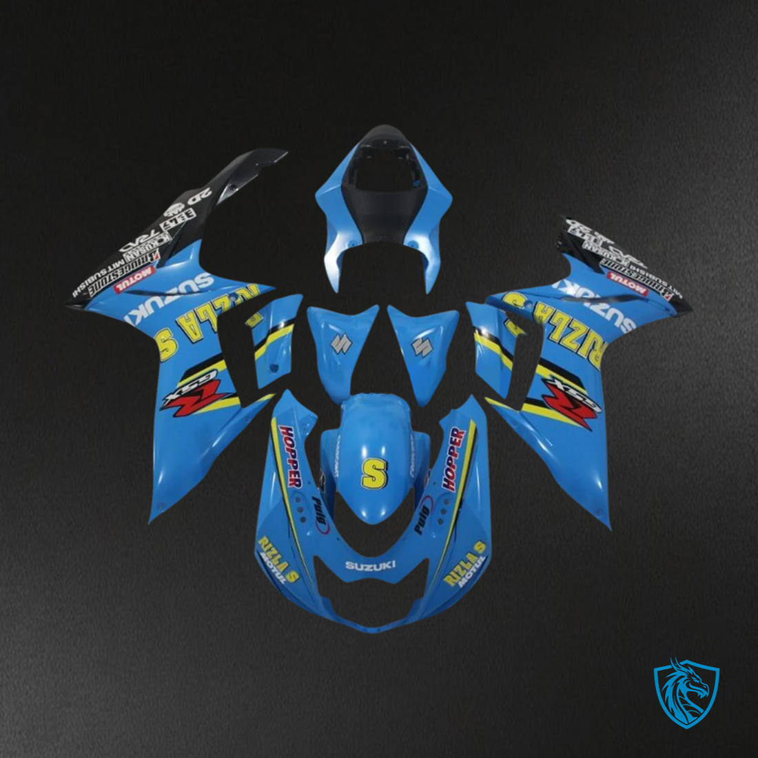 Suzuki K11 GSXR 600-750 (2011-2025) Blue & Yellow Style 2 - Fairing Kit