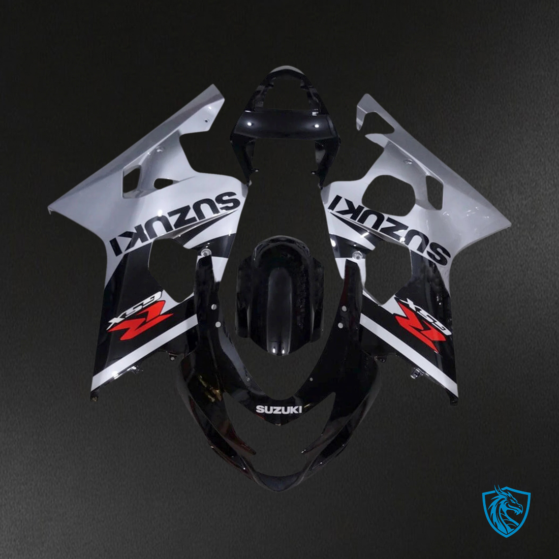 Suzuki K4 GSXR 600-750 (2004-2005) Black & Gray - Fairing Kit