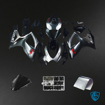 Suzuki K6 GSXR 600-750 (2006-2007) Black & Gray - Fairing Kit