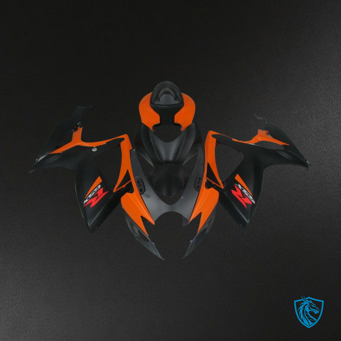 Suzuki K6 GSXR 600-750 (2006-2007) Black & Orange Fairing Kit