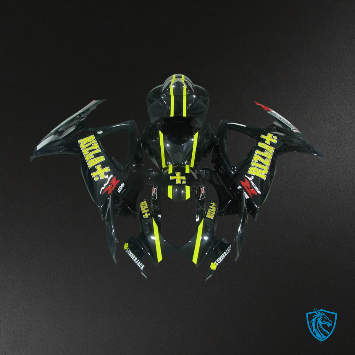 Suzuki K6 GSXR 600-750 (2006-2007) Black & Yellow - Fairing Kit
