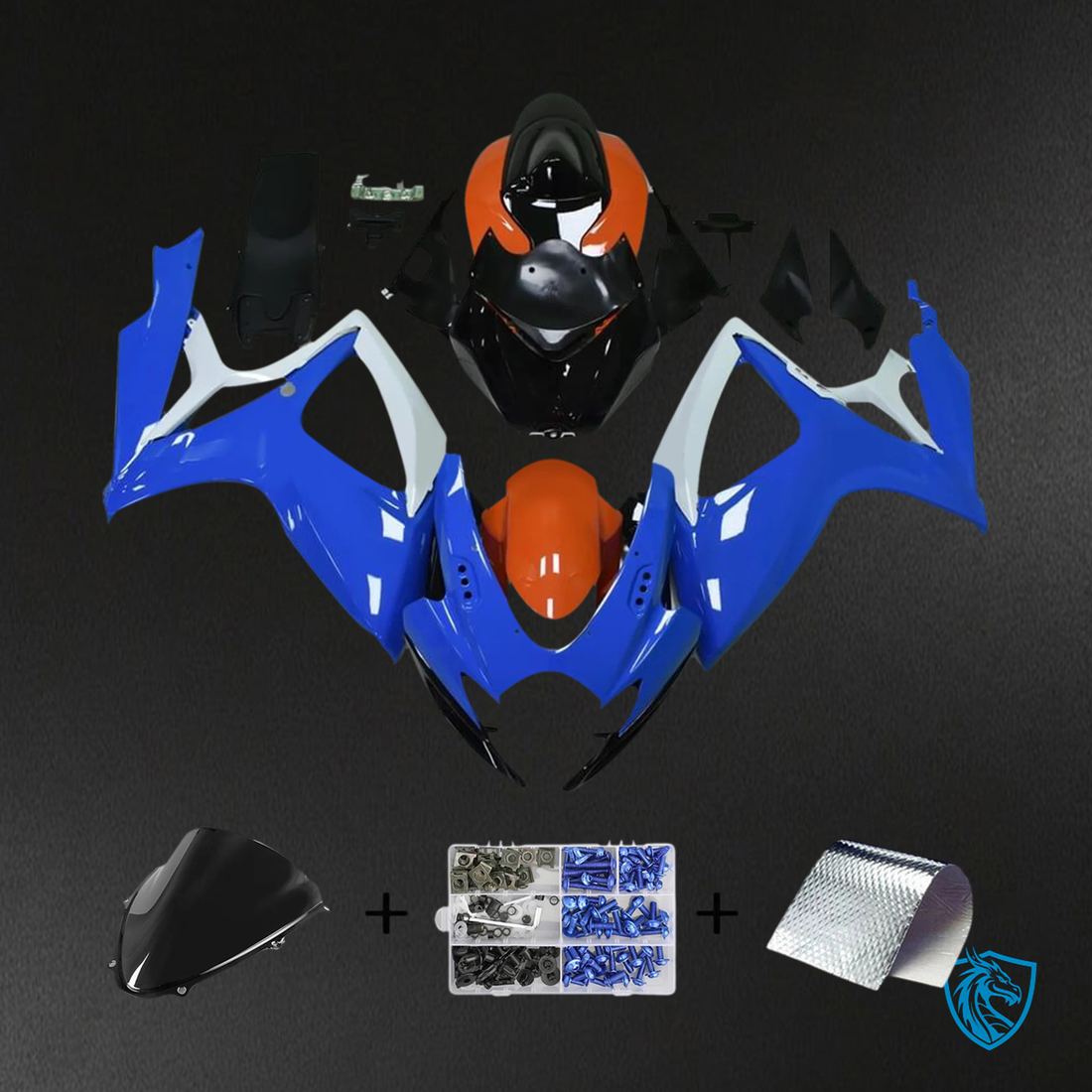 Suzuki K6 GSXR 600-750 (2006-2007) Blue & White - Fairing Kit
