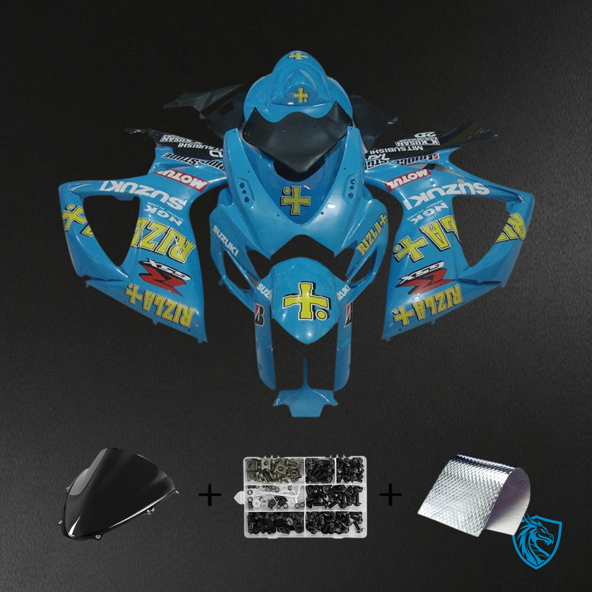 Suzuki K6 GSXR 600-750 (2006-2007) Blue & Yellow Accents - Fairing Kit