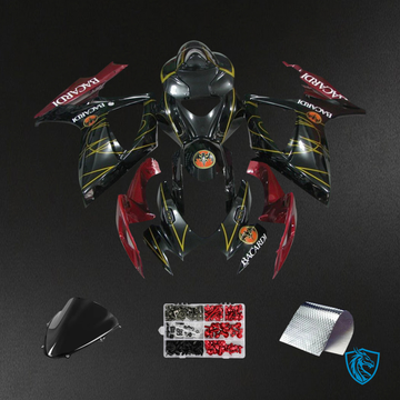 Suzuki K6 GSXR 600-750 (2006-2007) Dark Red & Black - Fairing Kit