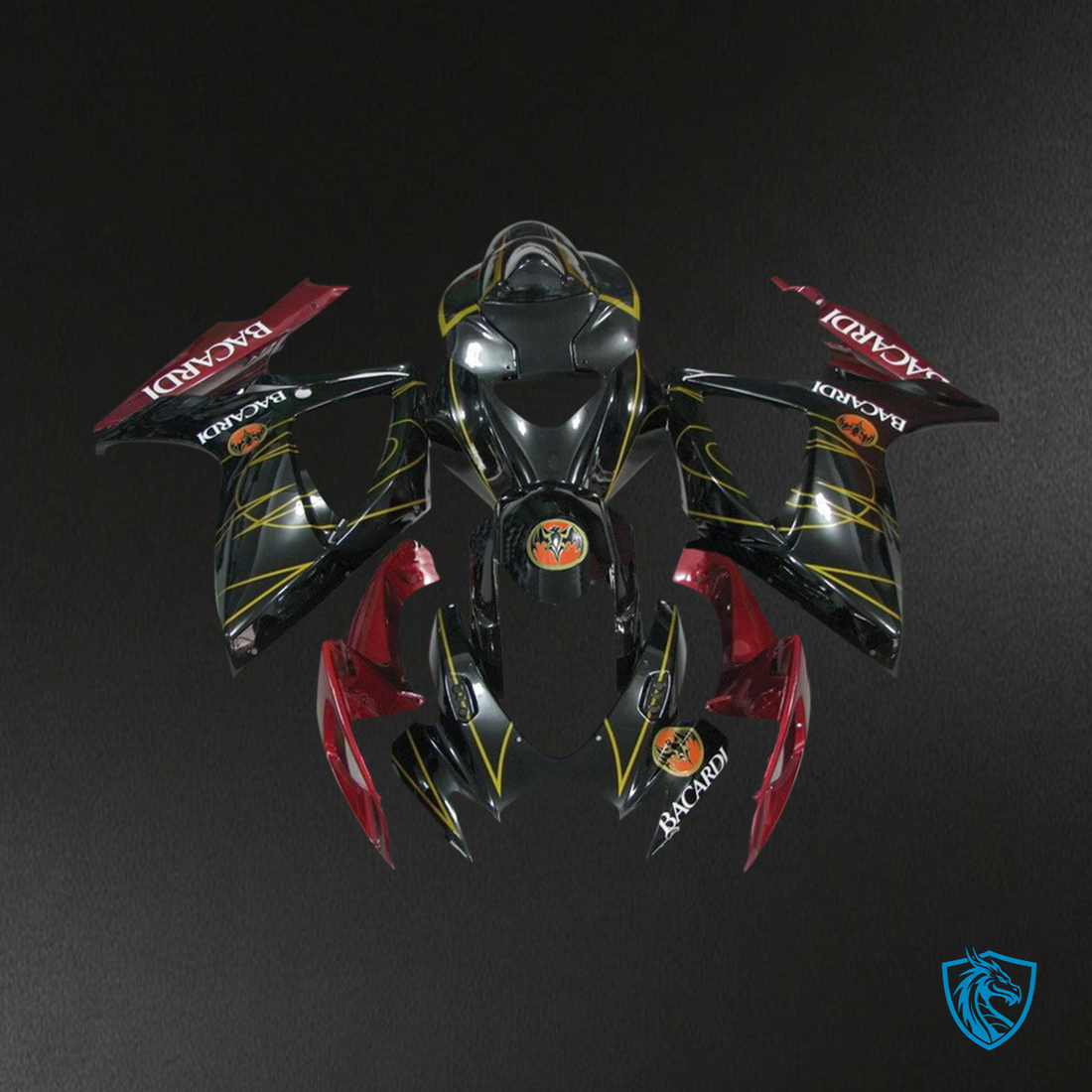 Suzuki K6 GSXR 600-750 (2006-2007) Dark Red & Black - Fairing Kit