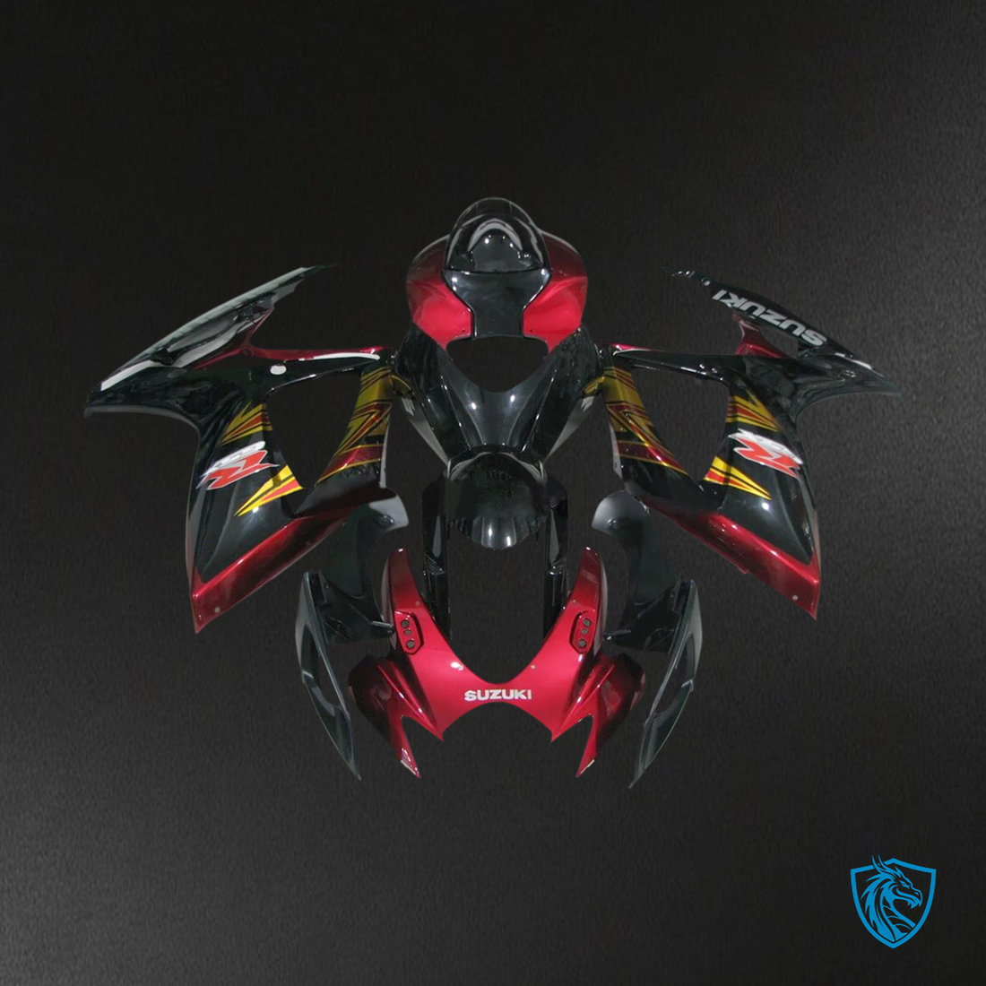 Suzuki K6 GSXR 600-750 (2006-2007) Gloss Red & Black - Fairing Kit