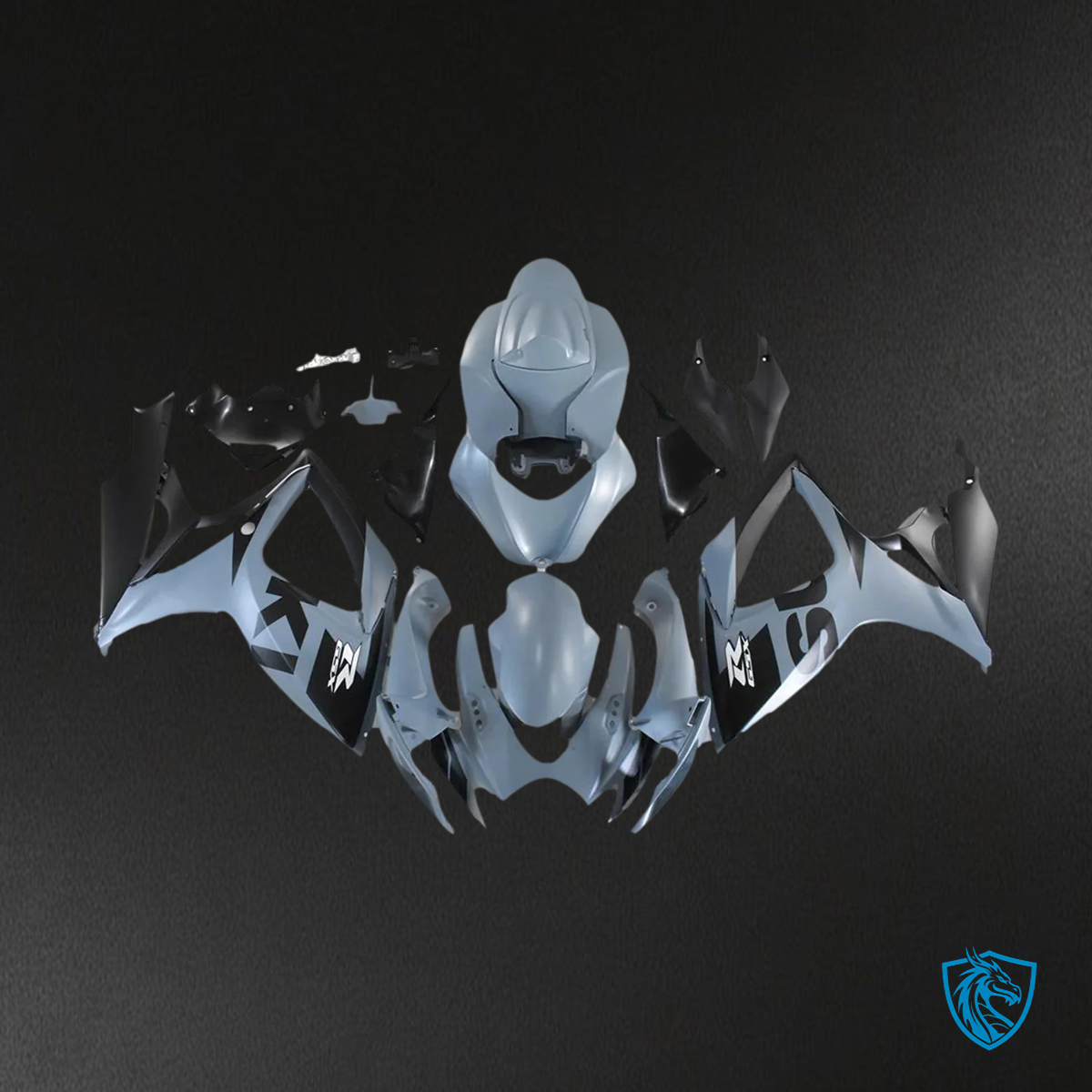 Suzuki K6 GSXR 600-750 (2006-2007) Gray & Black - Fairing Kit