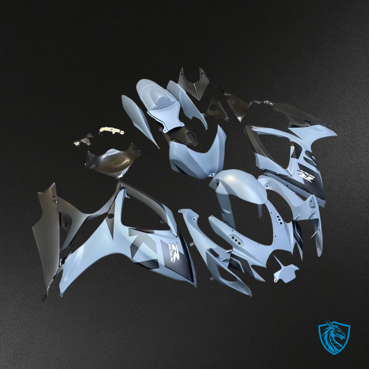 Suzuki K6 GSXR 600-750 (2006-2007) Gray & Black - Fairing Kit