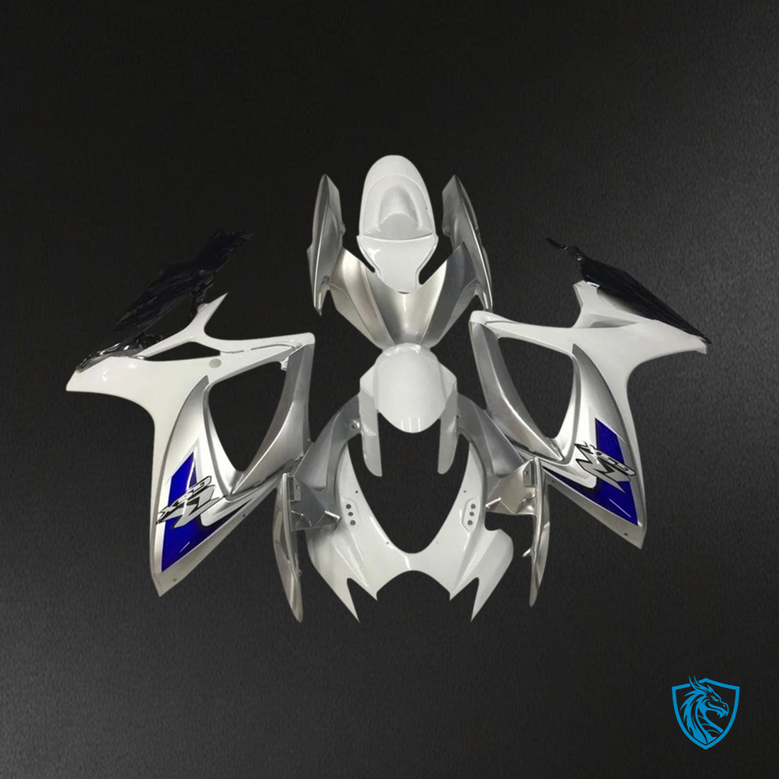 Suzuki K6 GSXR 600-750 (2006-2007) Silver & Blue - Fairing Kit