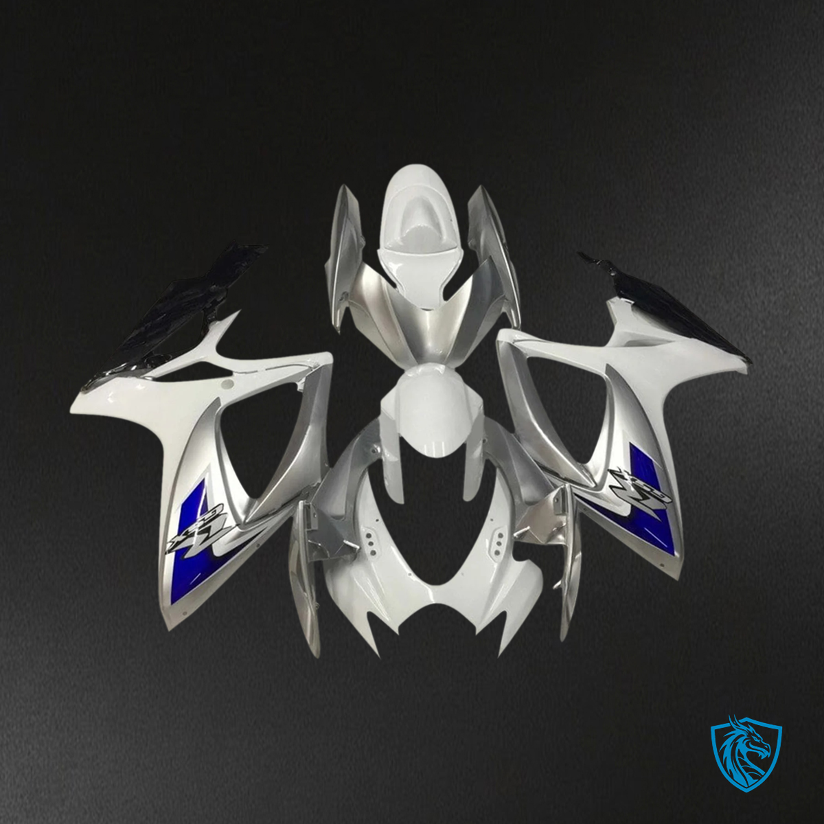 Suzuki K6 GSXR 600-750 (2006-2007) Silver & Blue - Fairing Kit