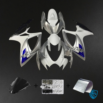 Suzuki K6 GSXR 600-750 (2006-2007) Silver & Blue - Fairing Kit