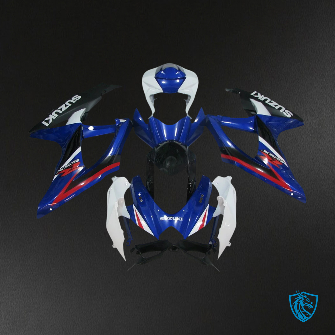 Suzuki K8 GSXR 600-750 (2008-2010) Blue & Black - Fairing Kit