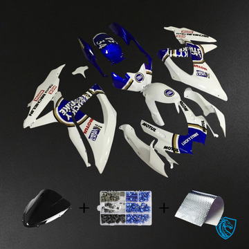 Suzuki K8 GSXR 600-750 (2008-2010) Blue & White Style 2 - Fairing Kit