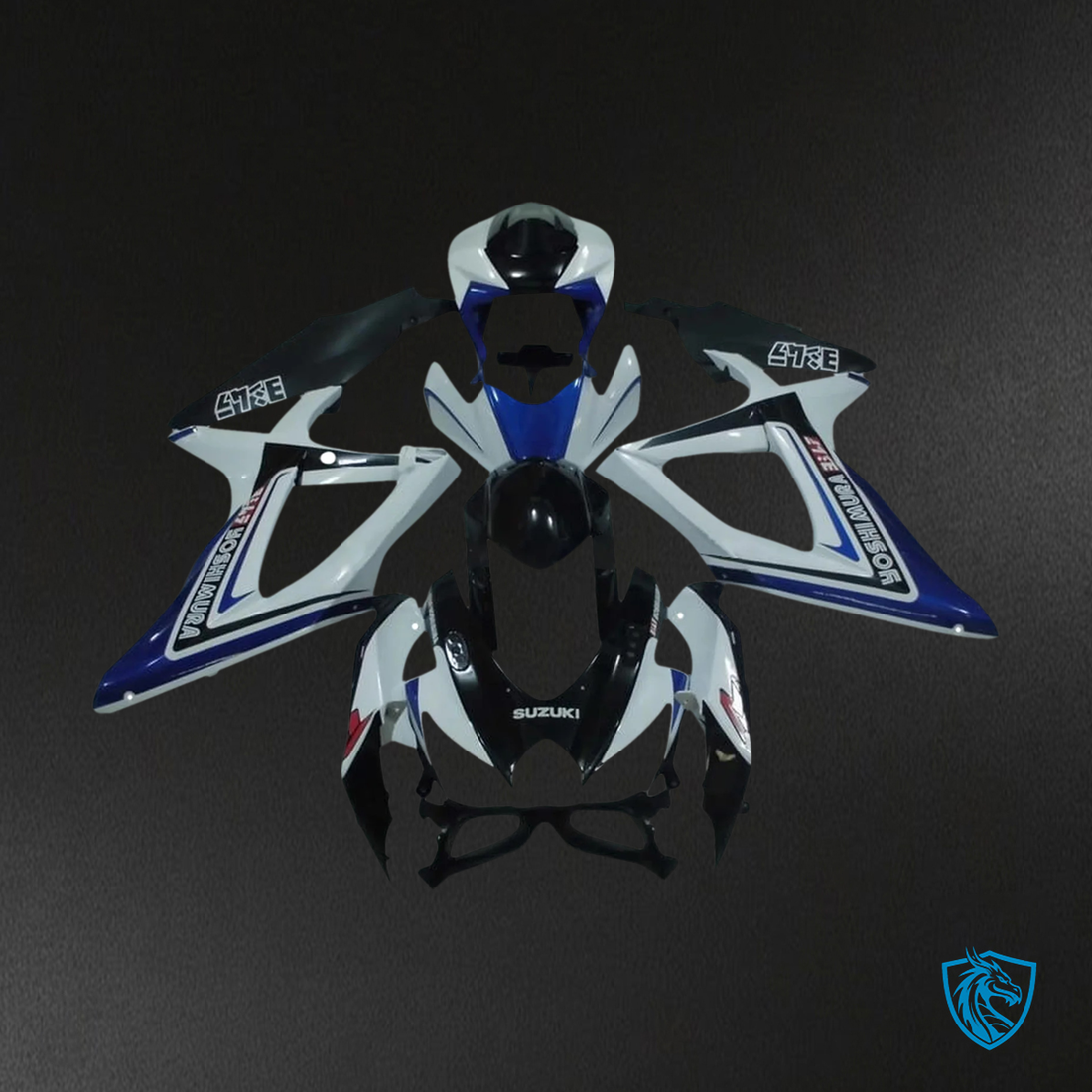 Suzuki K8 GSXR 600-750 (2008-2010) Blue & White Style 4 - Fairing Kit