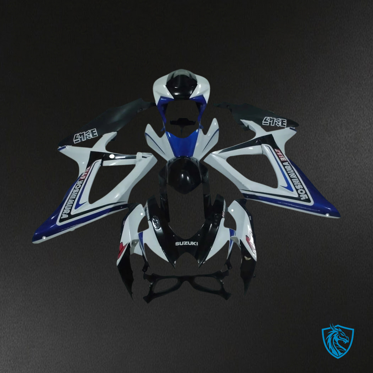 Suzuki K8 GSXR 600-750 (2008-2010) Blue & White Style 4 - Fairing Kit