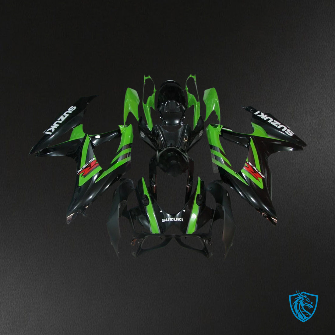 Suzuki K8 GSXR 600-750 (2008-2010) Green & Black - Fairing Kit