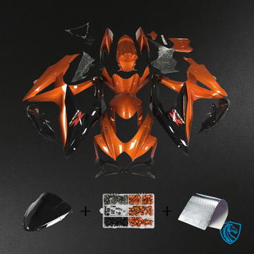 Suzuki K8 GSXR 600-750 (2008-2010) Orange & Black - Fairing Kit