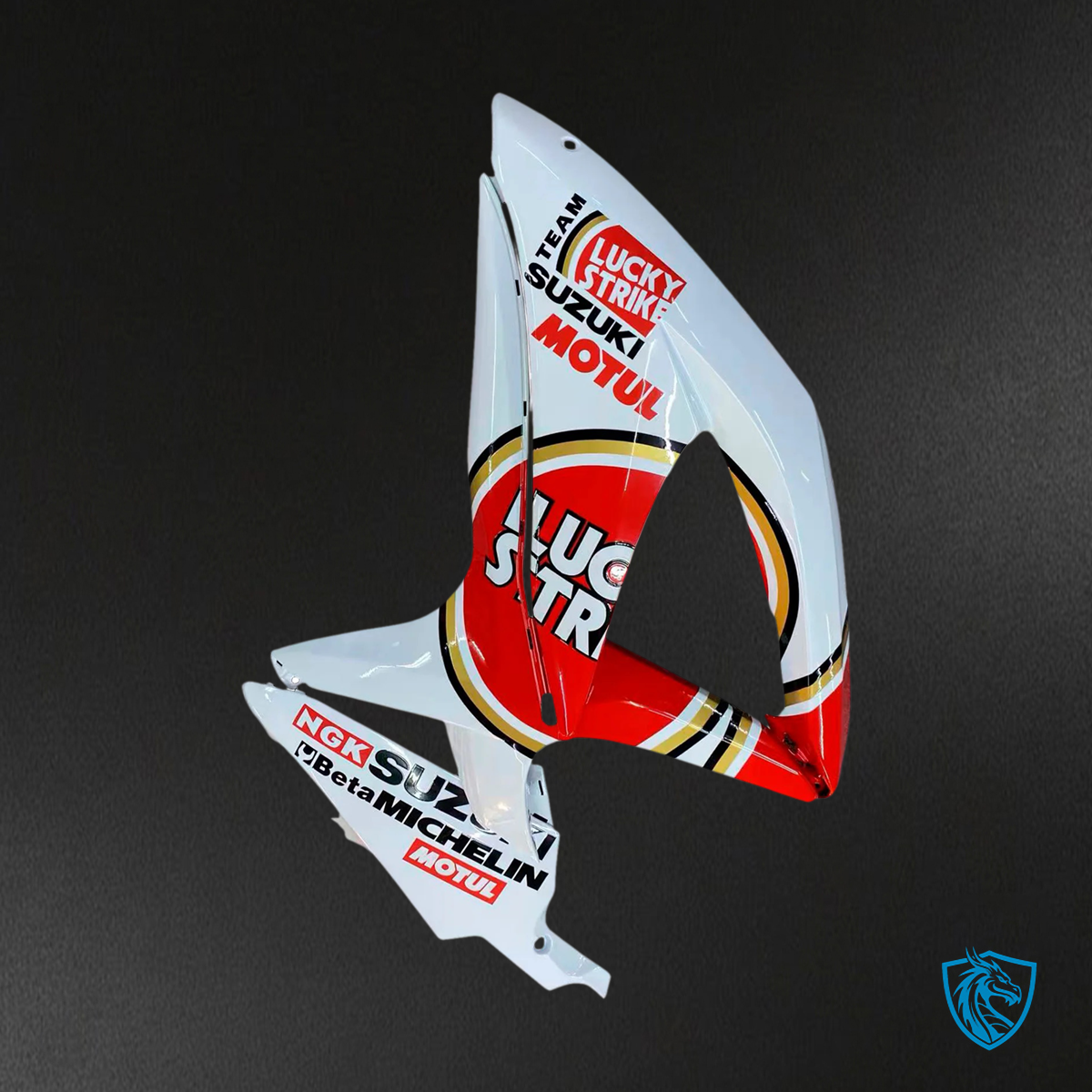 Suzuki K8 GSXR 600-750 (2008-2010) White and Red - Fairing Kit