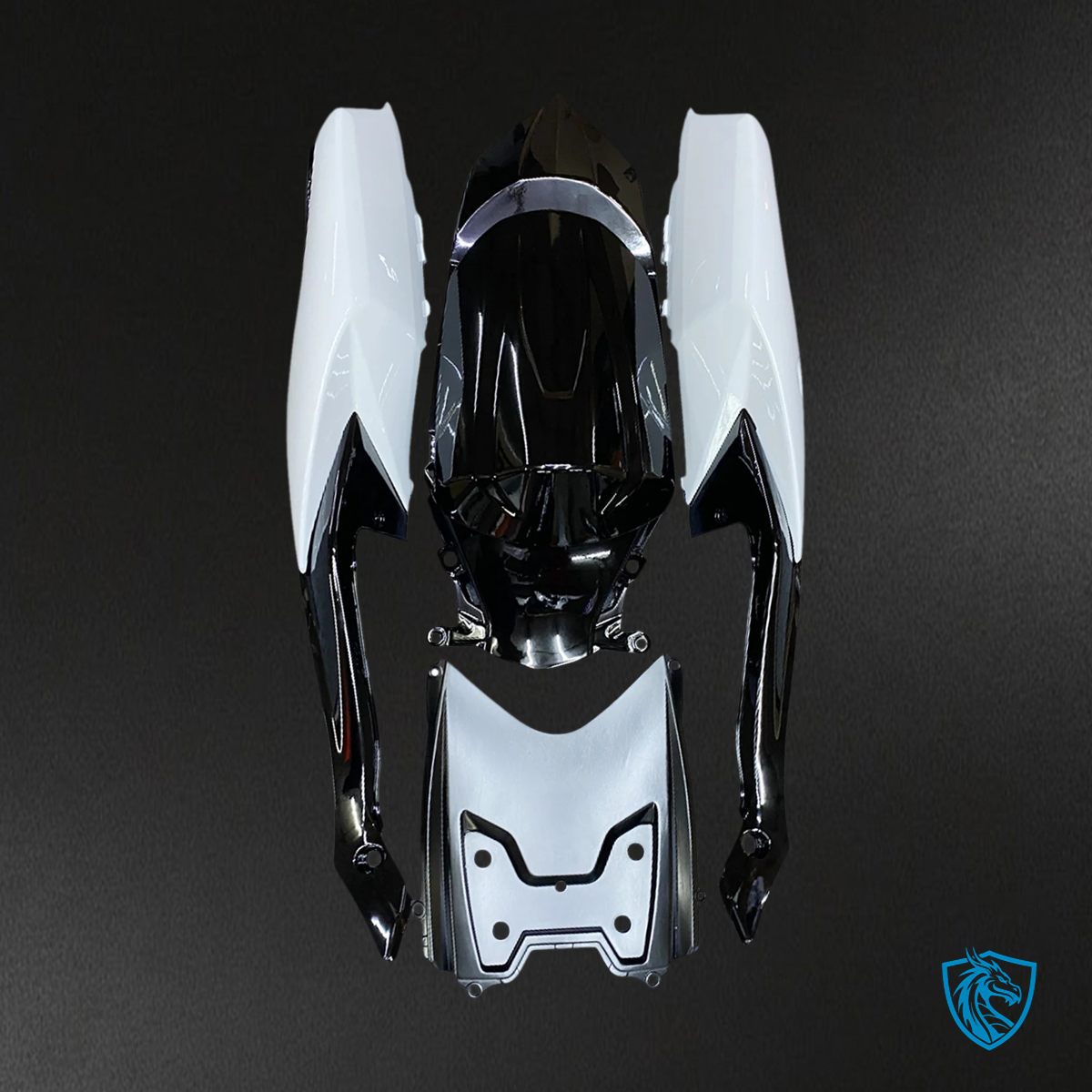 Suzuki K8 GSXR 600-750 (2008-2010) White & Black - Fairing Kit