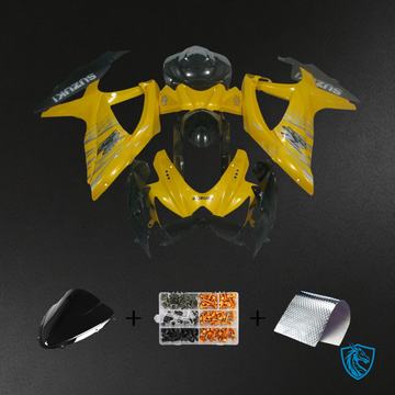 Suzuki K8 GSXR 600-750 (2008-2010) Yellow & Black - Fairing Kit