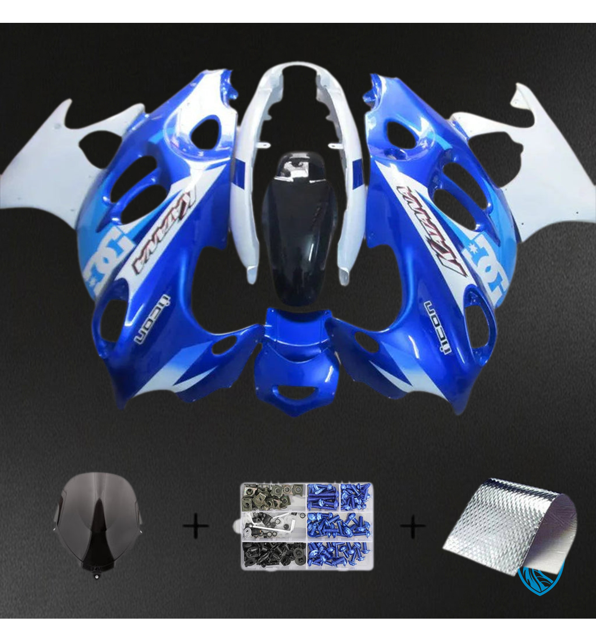 Suzuki GSX600F/750F (1998-2006) Blue & White - Custom ABS Fairing Kit
