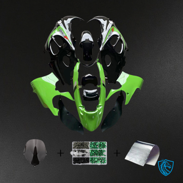 Suzuki GSX600F/750F (1998-2006) Green & Black Fairing Kit - Aftermarket ABS Bodywor