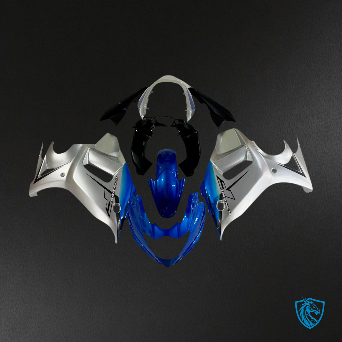 Suzuki Katana GSX650F (2008-2013) Silver & Blue - Fairing Kit