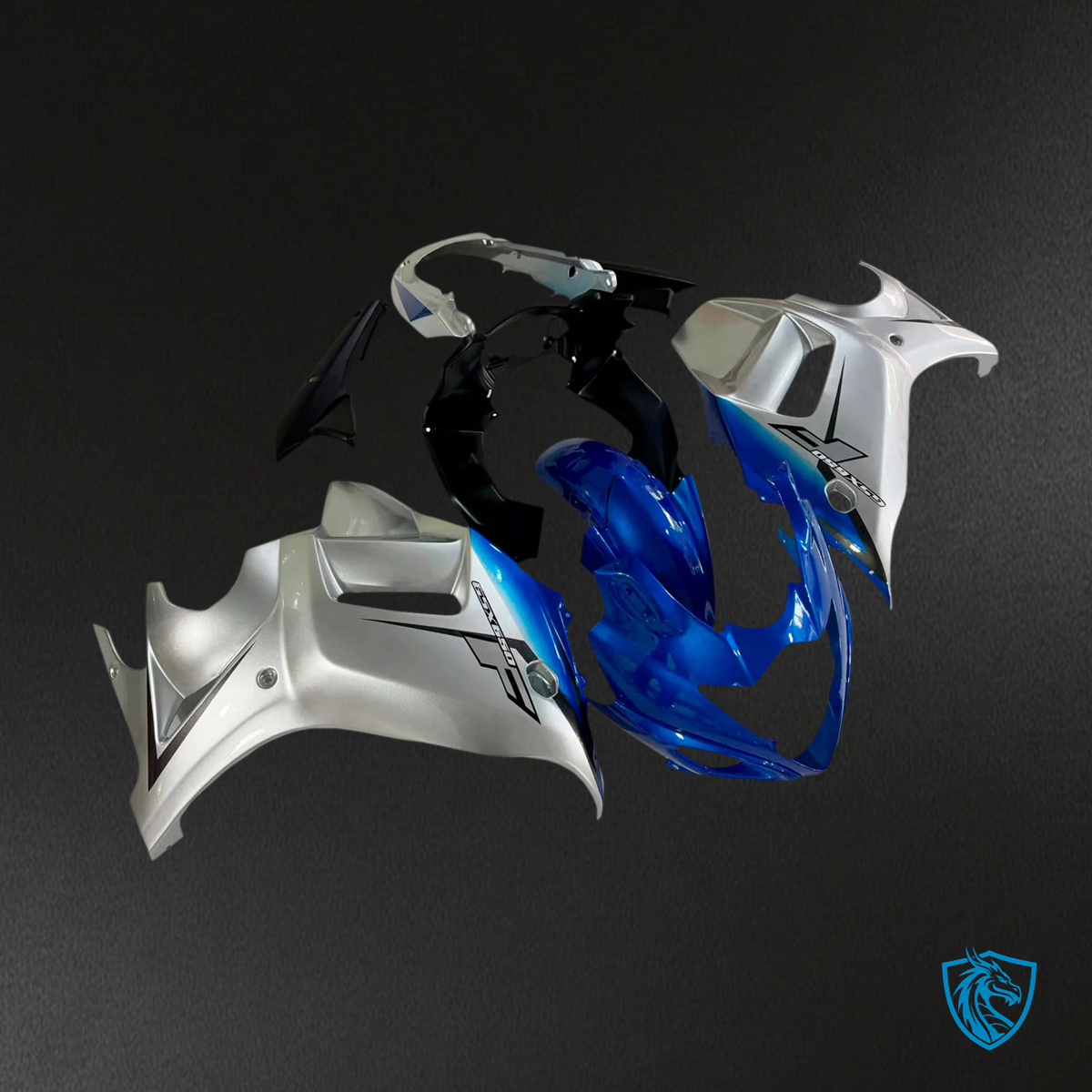 Suzuki Katana GSX650F (2008-2013) Silver & Blue - Fairing Kit