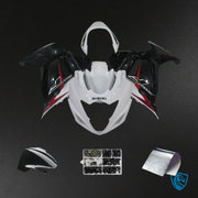 White, Gloss Black & Red