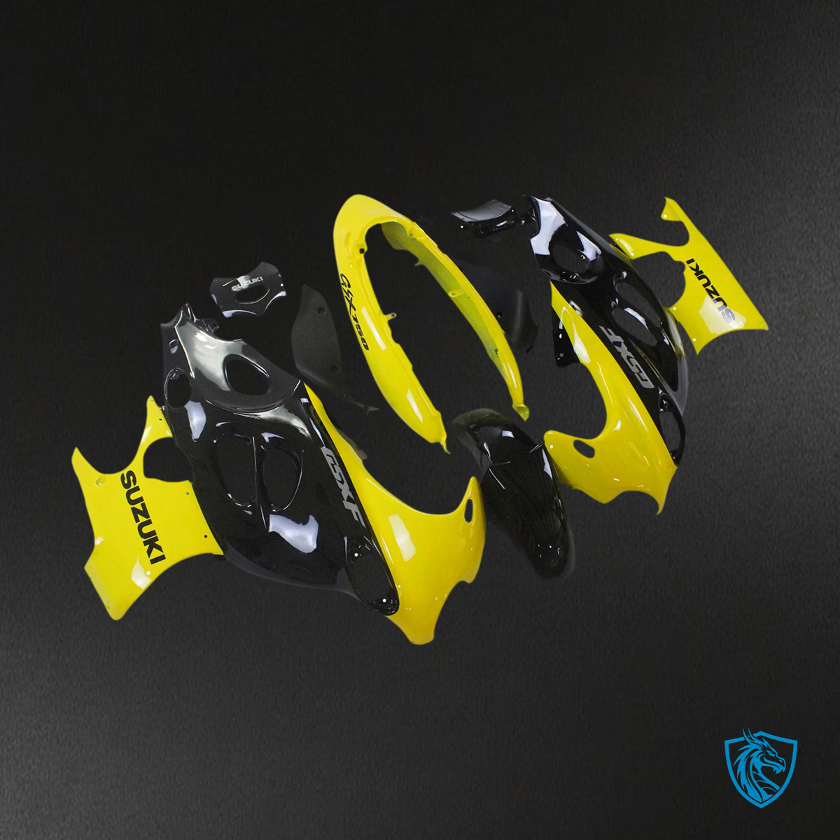 Suzuki Katana GSXF 600-750 (2003-2006) Black & Yellow - Fairing Kit