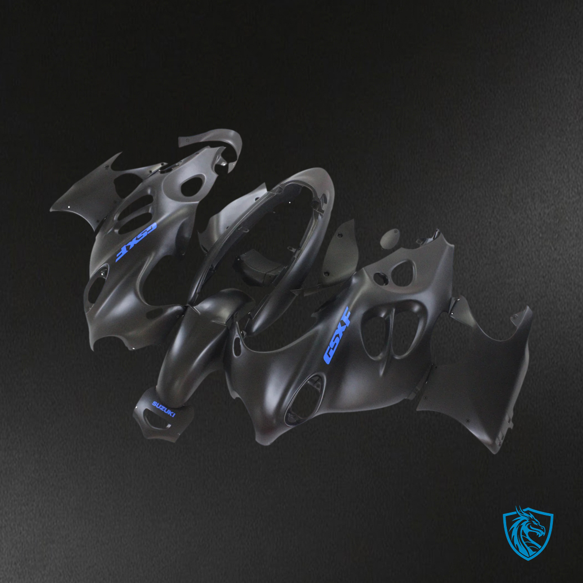 Suzuki Katana GSXF 600-750 (2003-2006) Black with Blue Logo - Fairing Kit