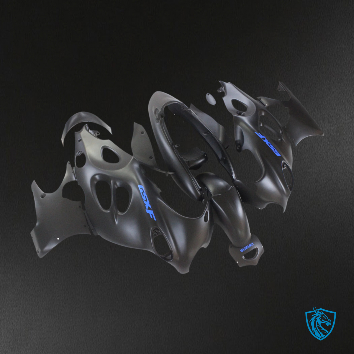 Suzuki Katana GSXF 600-750 (2003-2006) Black with Blue Logo - Fairing Kit