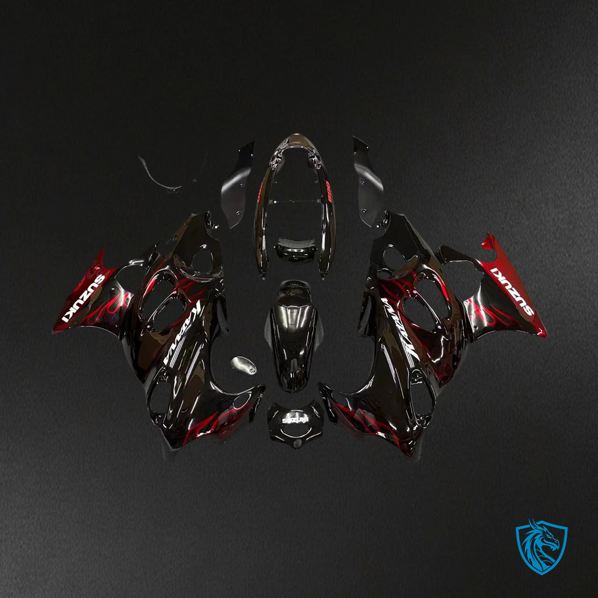Suzuki Katana GSXF 600-750 (2003-2006) Red & Black - Fairing Kit