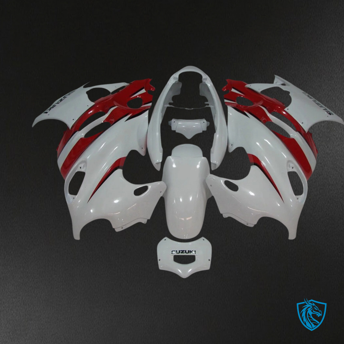 Suzuki Katana GSXF 600-750 (2003-2006) White & Red - Fairing Kit
