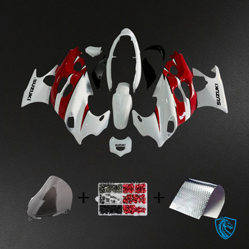 Suzuki Katana GSXF 600-750 (2003-2006) White & Red - Fairing Kit