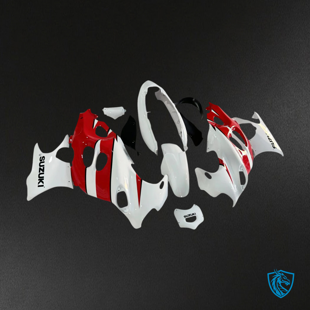 Suzuki Katana GSXF 600-750 (2003-2006) White & Red - Fairing Kit