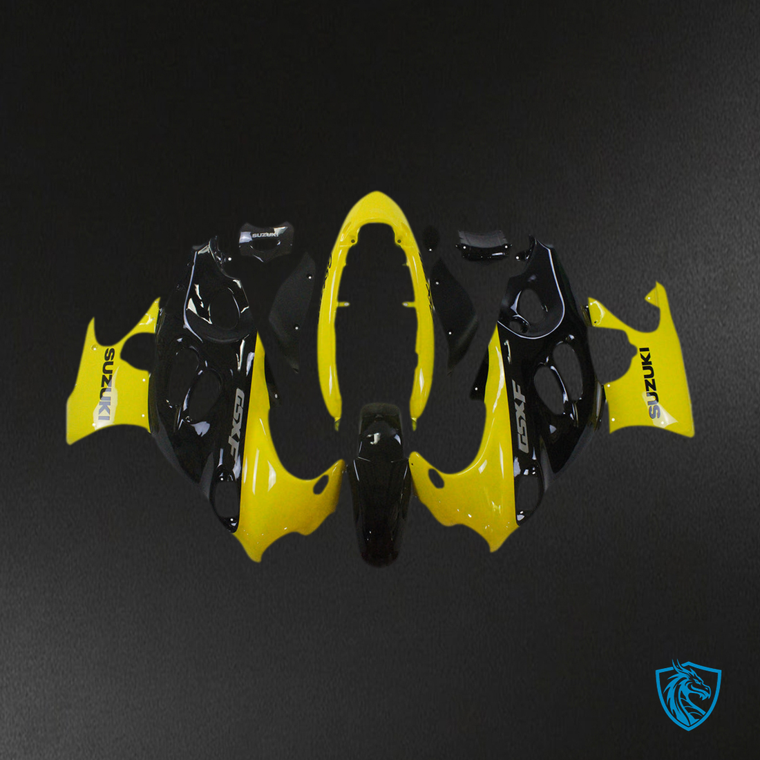 Suzuki GSXF600/750 (1998-2006) Yellow & Black - Custom ABS Fairing Kit