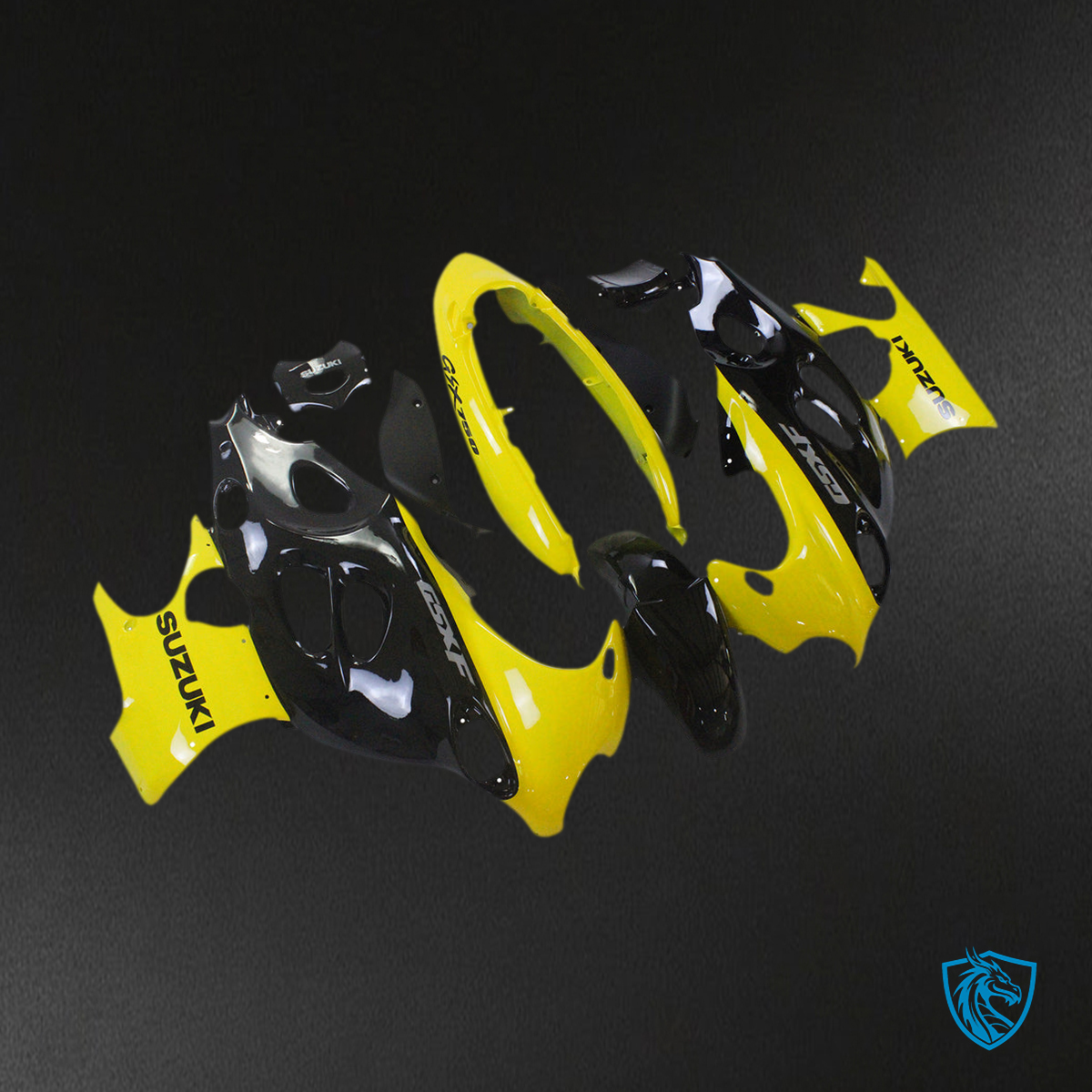 Suzuki GSXF600/750 (1998-2006) Yellow & Black - Custom ABS Fairing Kit