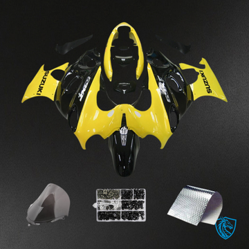 Suzuki GSXF600/750 (1998-2006) Yellow & Gloss Black - MERGEment Motorcycle Fairings Kit