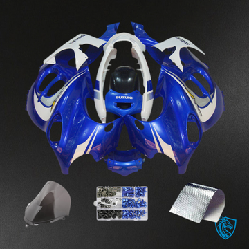 Suzuki GSX600F/750F (1998-2006) Gloss Blue & White Fairing Kit | ABS Bodywork
