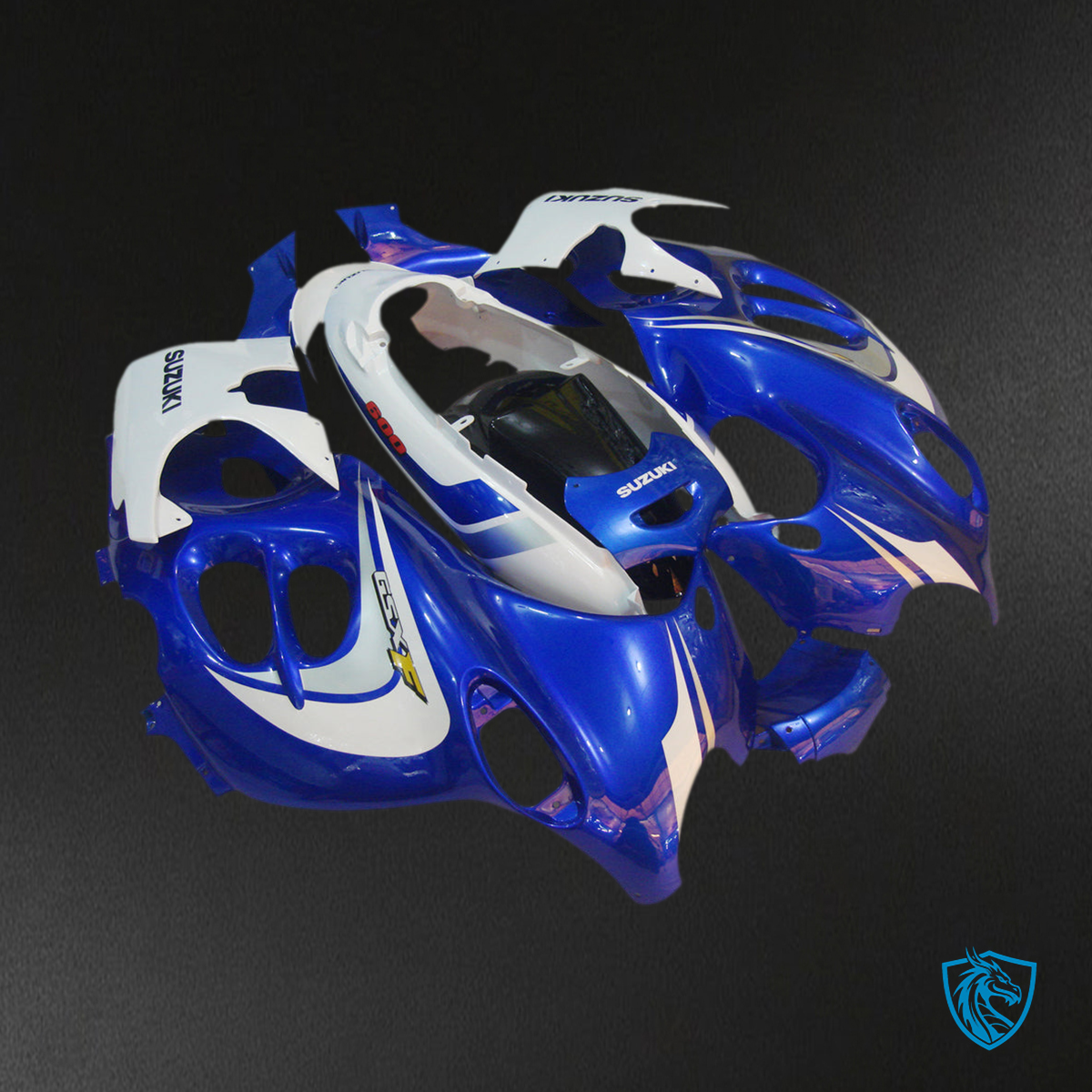 Suzuki GSX600F/750F (1998-2006) Gloss Blue & White Fairing Kit | ABS Bodywork