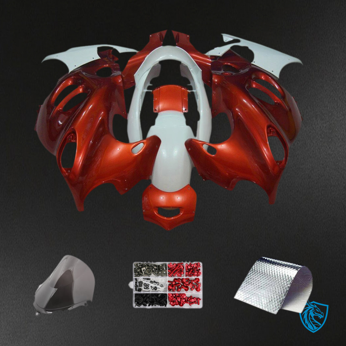 Suzuki GSX600F/750F (1998-2006) Red & White Fairing Kit - Aftermarket ABS Bodywork