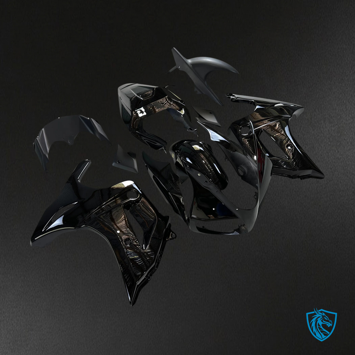 Suzuki SV650 (2003-2013) All Glossy Black - Fairing Kit