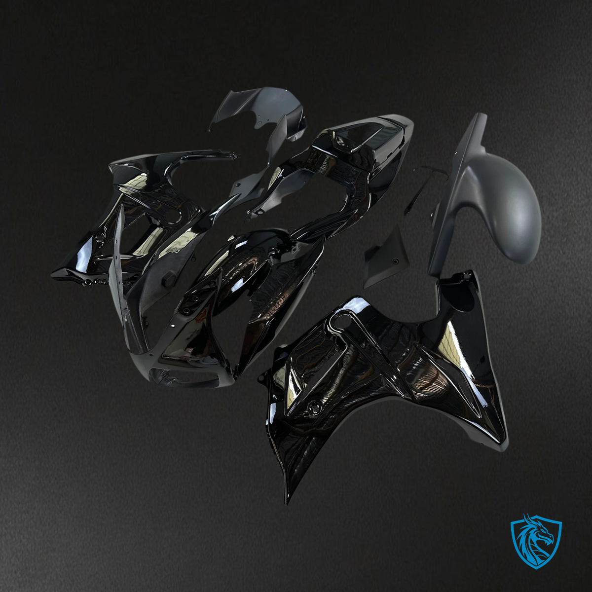 Suzuki SV650 (2003-2013) All Glossy Black - Fairing Kit
